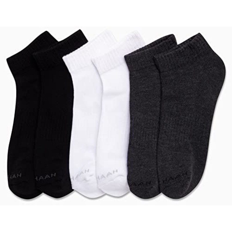 Cole Haan 남성용 운동용 양말 - 퍼포먼스 쿠션 쿼터 컷 발목 양말(6팩)
