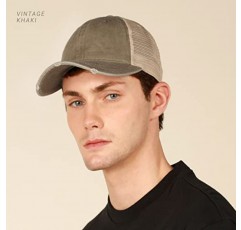 CHOK.LIDS Everyday 프리미엄 워시드 트럭 운전사 모자 구조화되지 않은 디스트레스드 안료 염색 모자 조정 가능한 야외용 모자