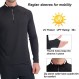 Fit space 남성 캐주얼 쿼터 지퍼 골프 셔츠 긴 소매 러닝 운동 풀오버 셔츠