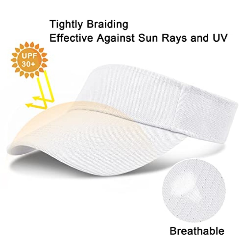 ONESING 3-6 Pcs 태양 모자 여자 밀짚 바이저 모자 UV 보호 태양 바이저 여성용 조정 가능한 여름 해변 모자