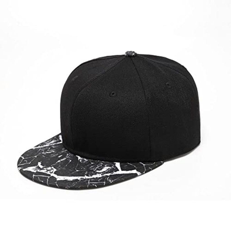 Mens Snapback 야구 모자 힙합 스타일 플랫 바이저 조정 가능한 야외 모자 남여 조정 가능한 통기성