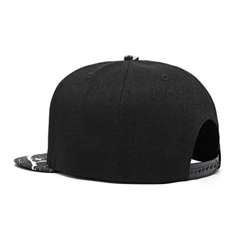 Mens Snapback 야구 모자 힙합 스타일 플랫 바이저 조정 가능한 야외 모자 남여 조정 가능한 통기성