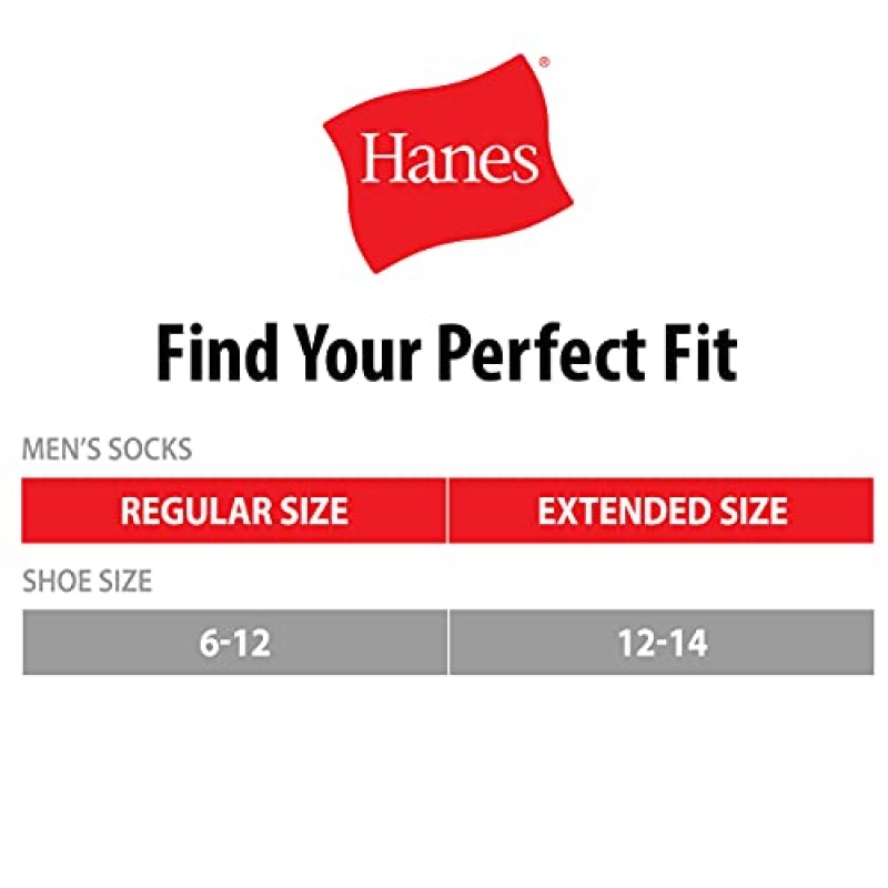 Hanes 남성용 가장 따뜻한 야외 X-Temp 수분 흡수 울 혼합 크루 양말, 2쌍 팩, 6-12