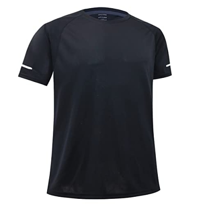 HIGHFISH 남성용 운동 T 셔츠 반팔 액티브 탑 드라이 피트 체육관 티 크루 넥 운동 달리기 Tshirt