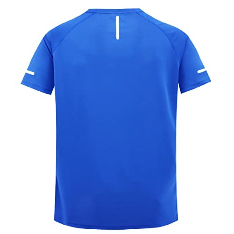 HIGHFISH 남성용 운동 T 셔츠 반팔 액티브 탑 드라이 피트 체육관 티 크루 넥 운동 달리기 Tshirt