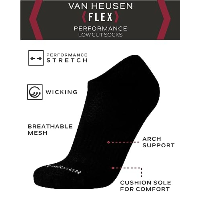 Van Heusen 남성용 양말 - 운동용 쿠션 로우 컷 발목 양말(6팩)