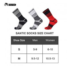 Santic 사이클링 양말 야외 하이킹 트레킹 퍼포먼스 크루 양말 남성 & 여성