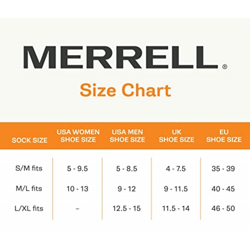 Merrell 남성용 및 여성용 트레일 러닝 경량 양말 - 남녀공용 미끄럼 방지 힐 및 통기성 메쉬 영역