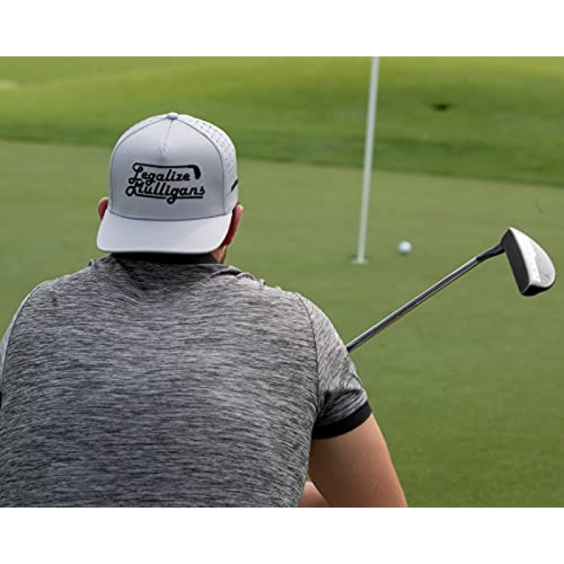 SHANKITGOLF Mulligans 합법화 재미 있은 골프 모자 조정 가능한 골프 모자 남성 한 사이즈는 모두 회색에 맞습니다.