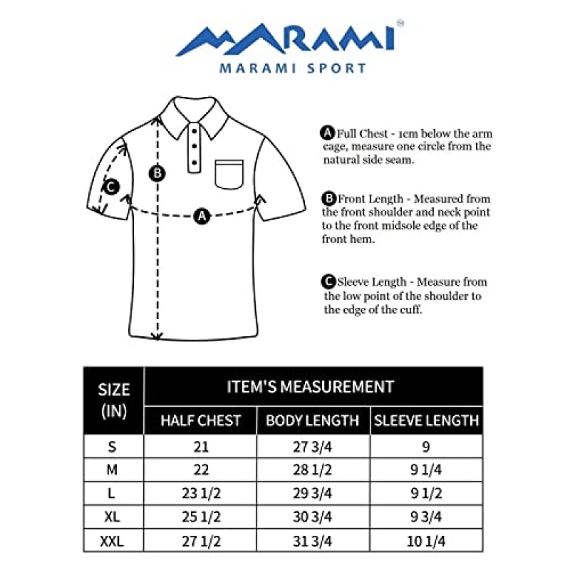 marami 남성용 골프 셔츠 - 퀵 드라이 핏 폴로 티셔츠 포켓이 있는 반소매 통기성 캐주얼 낚시 탑