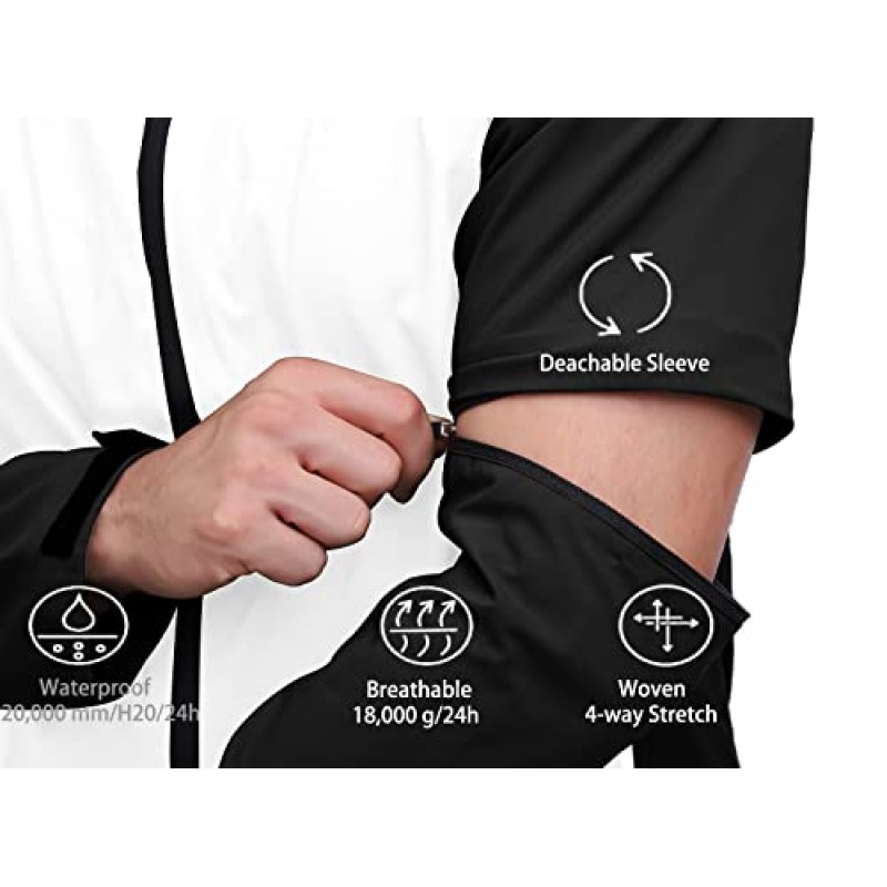 Fit space 남성용 방수 골프 레인 재킷 모든 스포츠를 위한 20K 성능 경량 레인 재킷