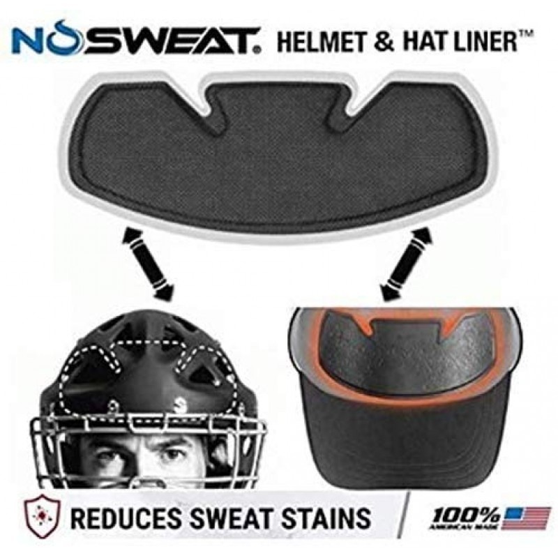 NoSweat 골프 모자 스웨트 라이너 - 얼룩 및 냄새 방지 특허 기술 Made in USA