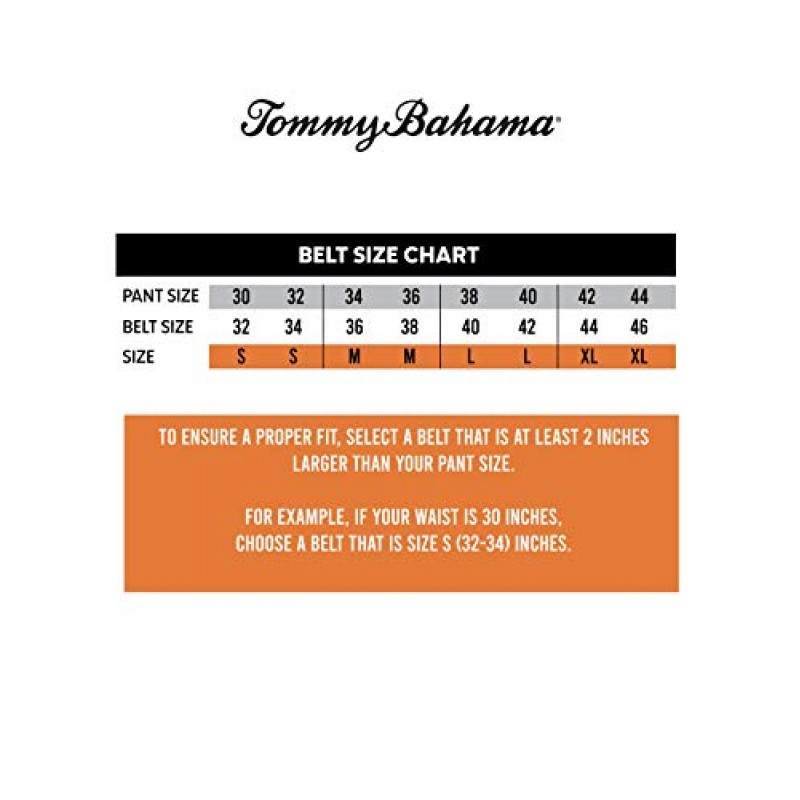 Tommy Bahama 남성 일상 캐주얼 오버레이 벨트