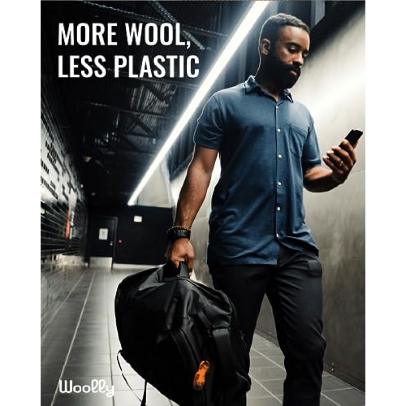 Woolly Clothing 남성용 메리노 울 폴로 셔츠 - 통기성이 뛰어난 냄새 방지