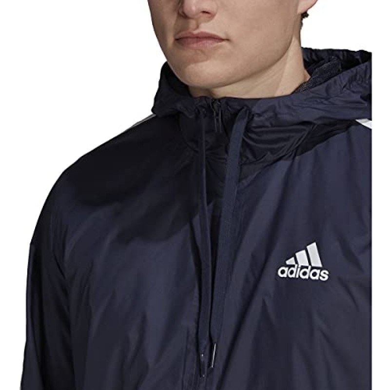 adidas 남성 에센셜 3-스트라이프 윈드브레이커