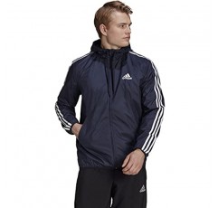 adidas 남성 에센셜 3-스트라이프 윈드브레이커