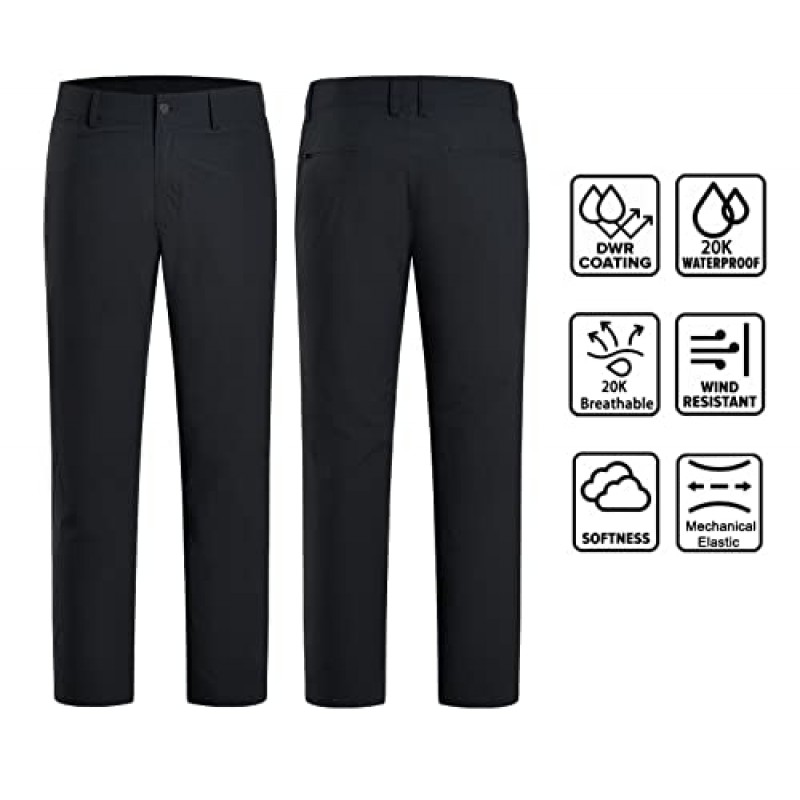 Fit space 골프 Climastorm 영구 레인 팬츠 방수 20K 경량 성능 스포티 한 바지 미니멀리즘