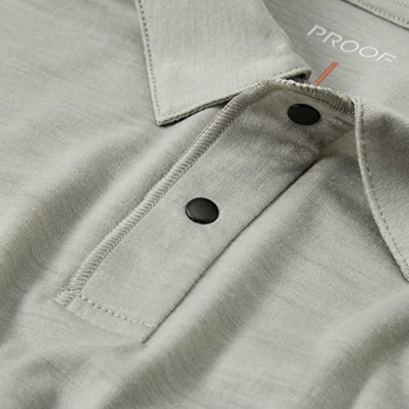 Huckberry Proof 남성용 72시간 메리노 울 폴로 셔츠, 반소매, 습기 흡수 및 냄새 방지