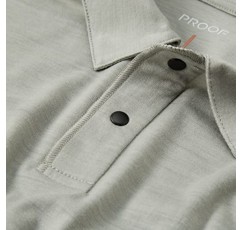 Huckberry Proof 남성용 72시간 메리노 울 폴로 셔츠, 반소매, 습기 흡수 및 냄새 방지