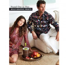 Robert Graham Ace 반소매 니트 셔츠, 남성용 풀온 폴로