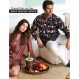 Robert Graham Ace 반소매 니트 셔츠, 남성용 풀온 폴로