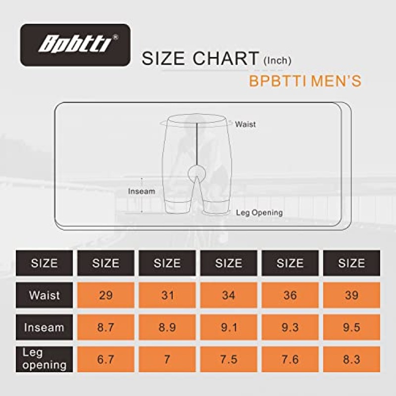 bpbtti 남성 젤 패딩 사이클링 반바지 자전거 라이딩 바지 자전거 자전거 의류 사이클 스타킹