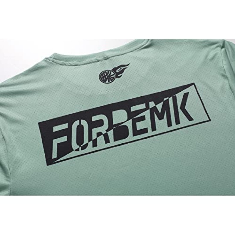 FORBEMK 남성용 자전거 셔츠 긴 소매 빠른 건조 및 수분 흡수 러닝 하이킹 사이클링 유니폼 긴 소매 자전거 셔츠