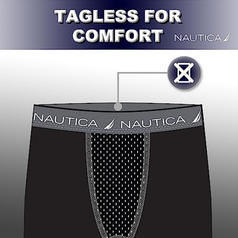 Nautica 3팩 남성 베이스 레이어 짧은, 통기성 성능 압축 반바지 남성, 언더 레이어 허벅지 마찰 방지