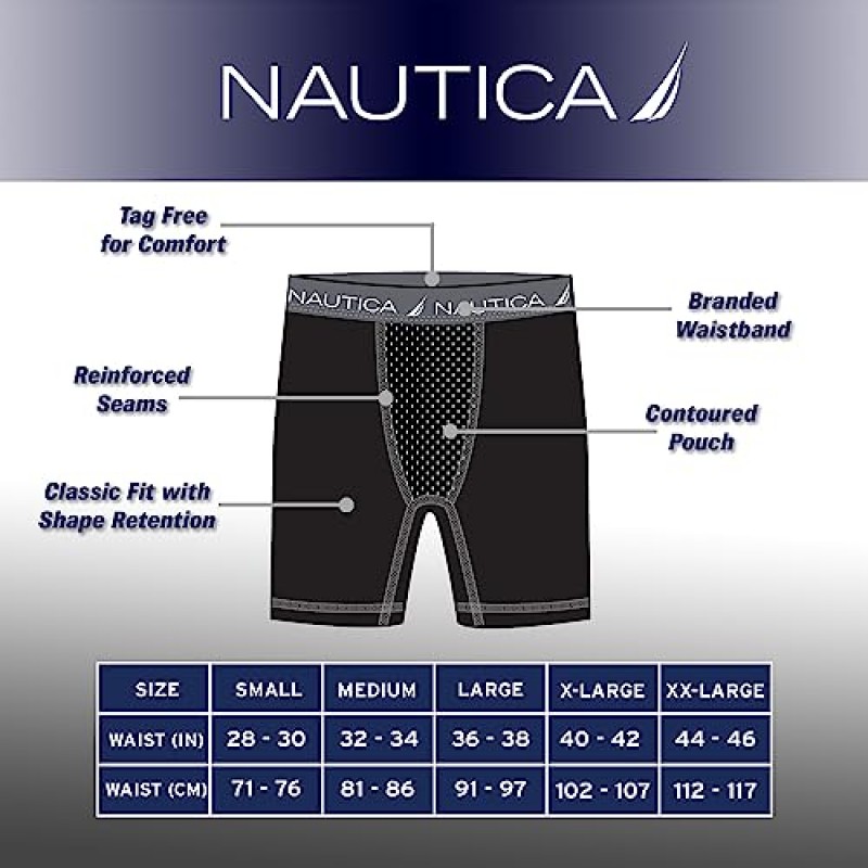 Nautica 3팩 남성 베이스 레이어 짧은, 통기성 성능 압축 반바지 남성, 언더 레이어 허벅지 마찰 방지