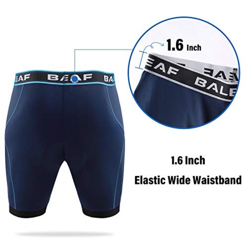 BALEAF 남성용 자전거 반바지 4D 패딩 사이클링 속옷 패딩 자전거 MTB 라이너 산악 자전거 타이츠 도로 라이딩