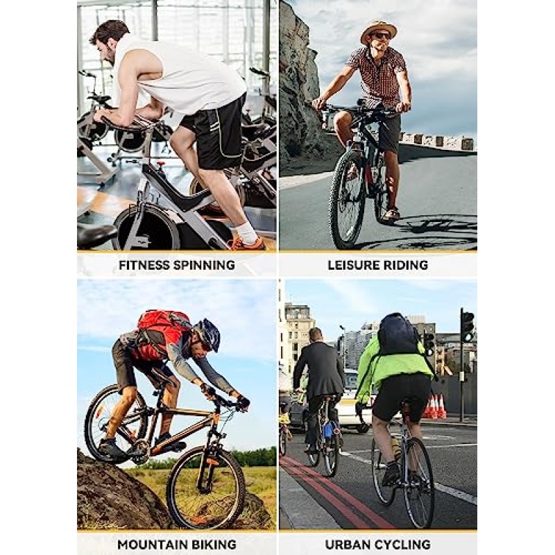 BALEAF 남성용 산악 자전거 반바지 3D 패딩 루즈핏 MTB 사이클링 자전거 경량 지퍼 포켓