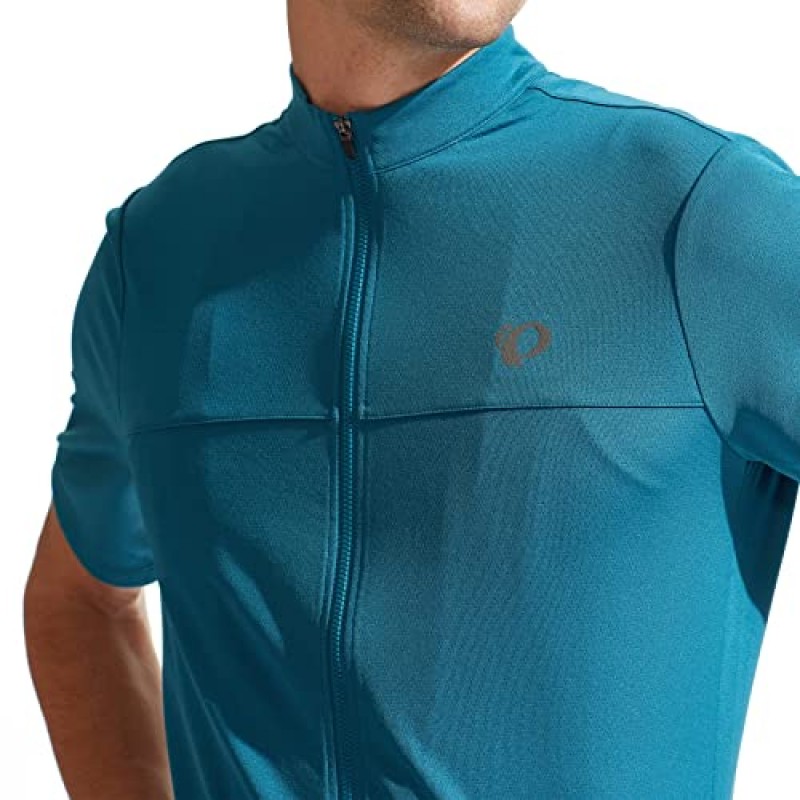 PEARL IZUMI 남성용 반팔 사이클링 퀘스트 져지, 반사 직물이 포함된 전체 길이 지퍼