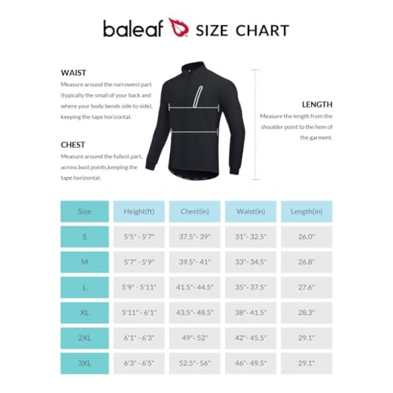 BALEAF 남성용 겨울 사이클링 자켓 방수 열 러닝 Softshell 자켓 따뜻한 추운 날씨 포켓