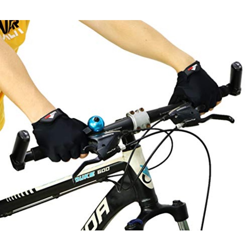 LuxoBike 사이클링 장갑 자전거 장갑 자전거 장갑 산악 자전거 장갑 – 미끄럼 방지 충격 흡수 패딩 통기성 반 손가락 짧은 스포츠 장갑 남성용/여성용 액세서리