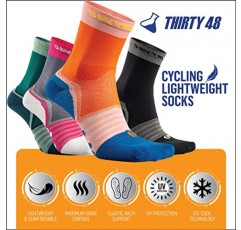 S.Café 원단을 사용한 Thirty48 사이클링 양말, 냄새 방지, 자외선 차단, 속건성