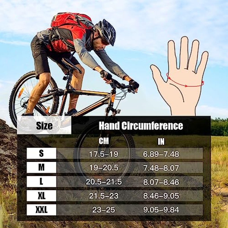KynciLOR 남성용 사이클링 장갑 경량 산악 자전거 BMX 장갑 여성용 MTB 및 도로 자전거 장갑 휠체어 운전용