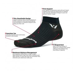 Swiftwick - ASPIRE ONE 러닝 및 사이클링 양말, 남성용 및 여성용, 흡습성, 경량