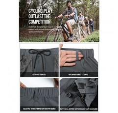 Cycorld 산악 자전거 반바지 - 남성용 패딩 MTB 자전거 헐렁한 사이클링 지퍼 포켓이 있는 짧은 패딩 라이너