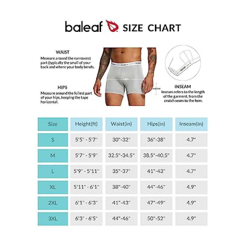 BALEAF 남성용 사이클링 속옷 4D 패딩 자전거 반바지 패딩 도로 자전거 타기 자전거 MTB 라이너 반바지 스핀 팬츠