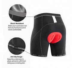Przewalski Mens 사이클링 속옷 반바지 4D 패딩 자전거 언더쇼츠 자전거 MTB 라이너 반바지(실리콘 다리 그리퍼 포함)