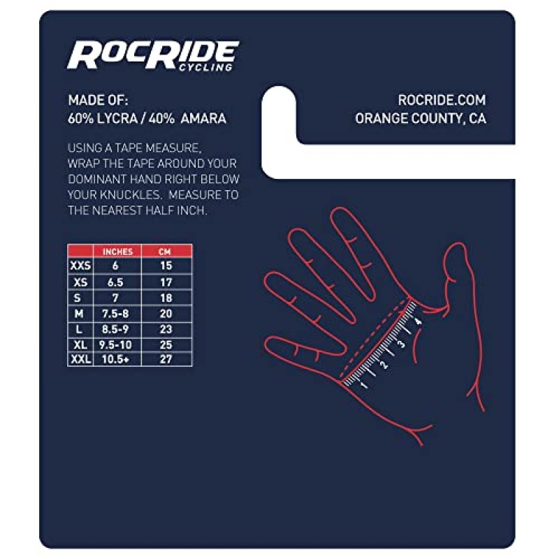 RocRide 사이클링 장갑은 향상된 젤 패딩 보호 기능을 갖추고 있어 도로 및 산악 자전거 라이딩을 위한 풀 핑거 스크린 호환 팁과 남성 여성 및 어린이를 위한 남녀 공용 크기 조정 기능을 제공합니다.