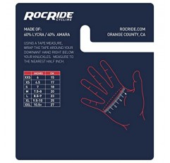 RocRide 사이클링 장갑은 향상된 젤 패딩 보호 기능을 갖추고 있어 도로 및 산악 자전거 라이딩을 위한 풀 핑거 스크린 호환 팁과 남성 여성 및 어린이를 위한 남녀 공용 크기 조정 기능을 제공합니다.