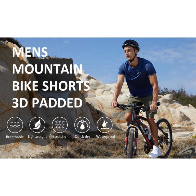 EZRUN 남성용 3D 패딩 산악 자전거 반바지 경량 MTB 사이클링 반바지