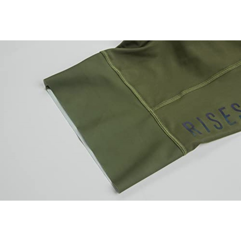 RISESBIK 사이클링 턱받이 반바지 4' 실리콘 다리 그리퍼 도로 자전거 턱받이 반바지 사이클링 스타킹 경량 자전거 자전거 반바지