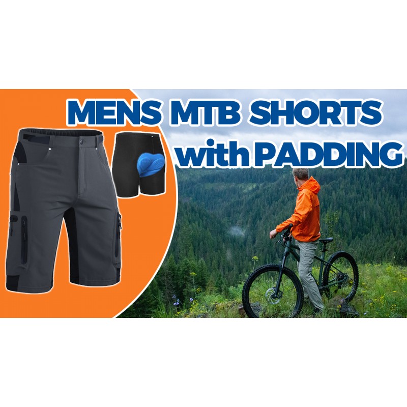 Ally Mens MTB 산악 자전거 반바지 4D 패딩 헐렁한 자전거 사이클링 자전거 타기 자전거 반바지 경량 루즈핏