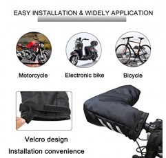 DNIEBW 자전거 핸들 자전거 핸들 미트 방수 자전거 바 워머 혹한의 날씨 산악 통근자 MTB 지방 자전거 바 커버 자전거 타는 사람 포지 벙어리 장갑 방풍 사이클링 장갑 남성용 선물용