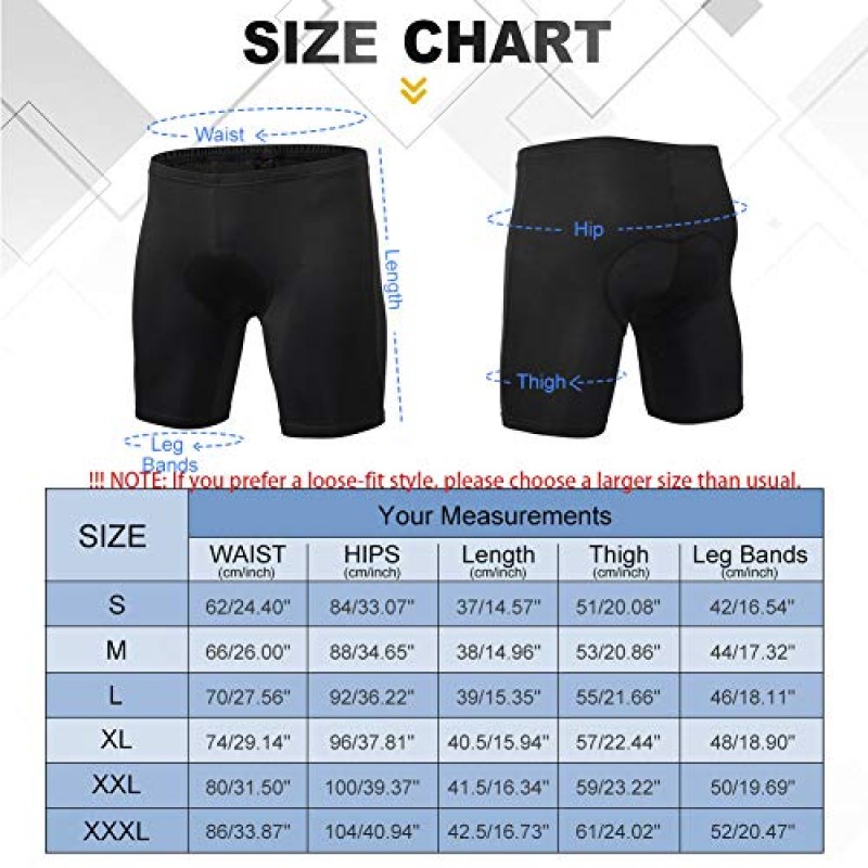 FEIXIANG 남성용 자전거 속옷, 3D 패딩 자전거 반바지, 빠른 건조 통기성 산악 자전거 스타킹 레깅스