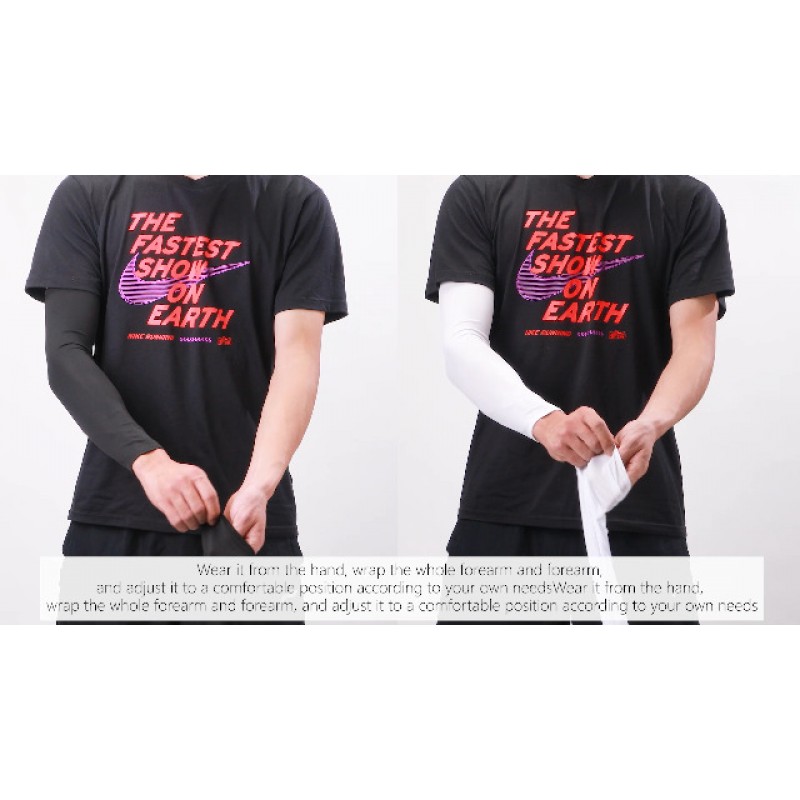 Geyoga 2 쌍 압축 전체 길이 다리 소매 팔 슬리브 남성 여성, 축구 (검은색, 흰색, X 대형)