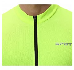 Spotti 남성용 사이클링 자전거 져지 긴 소매, 후면 포켓 3개 - 수분 흡수, 통기성, 속건성 자전거 셔츠