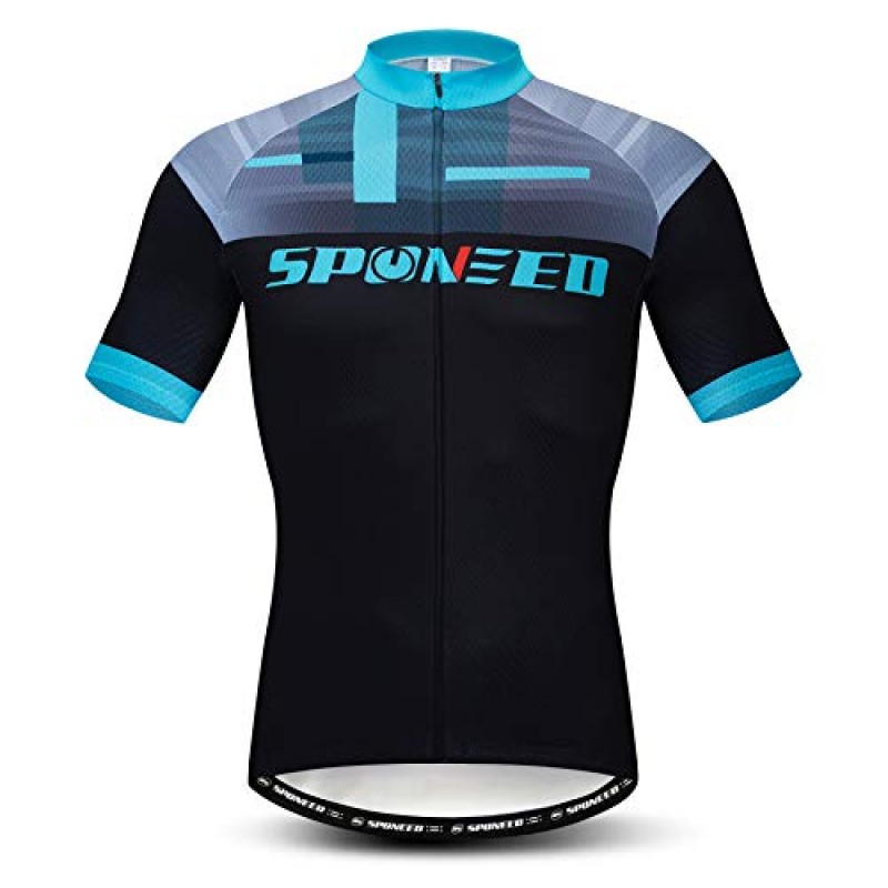 Sponeed 사이클링 저지 반팔 남성 MTB 자전거 의류 도로 자전거 반바지 패딩
